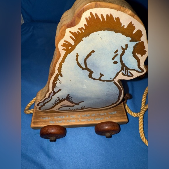 Walt Disney Classic Pooh Vintage Wooden Eeyore Pull Along Toy - Picture 5 of 7